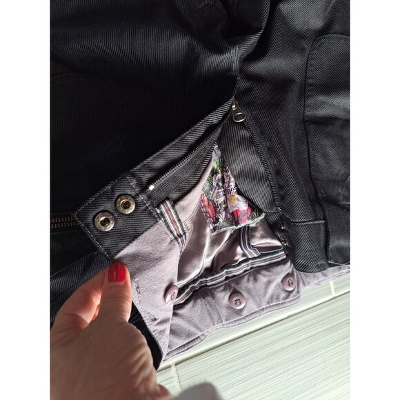 Burton Women's Medium Black Cargo Ski Snowboard Pants Waterproof Adjustable - Picture 6 of 11